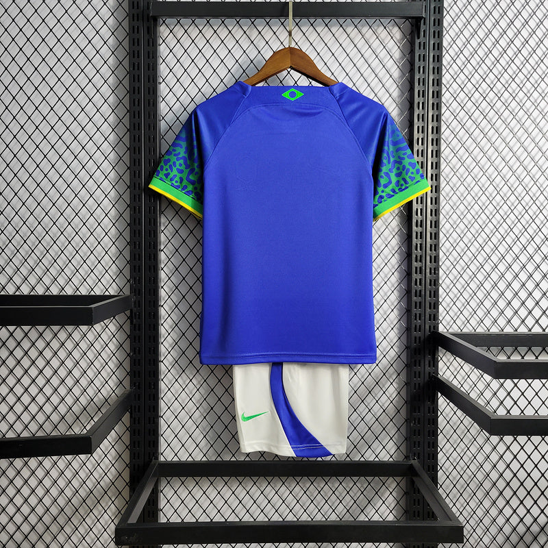 Conjunto brasil away KIDS 22/23