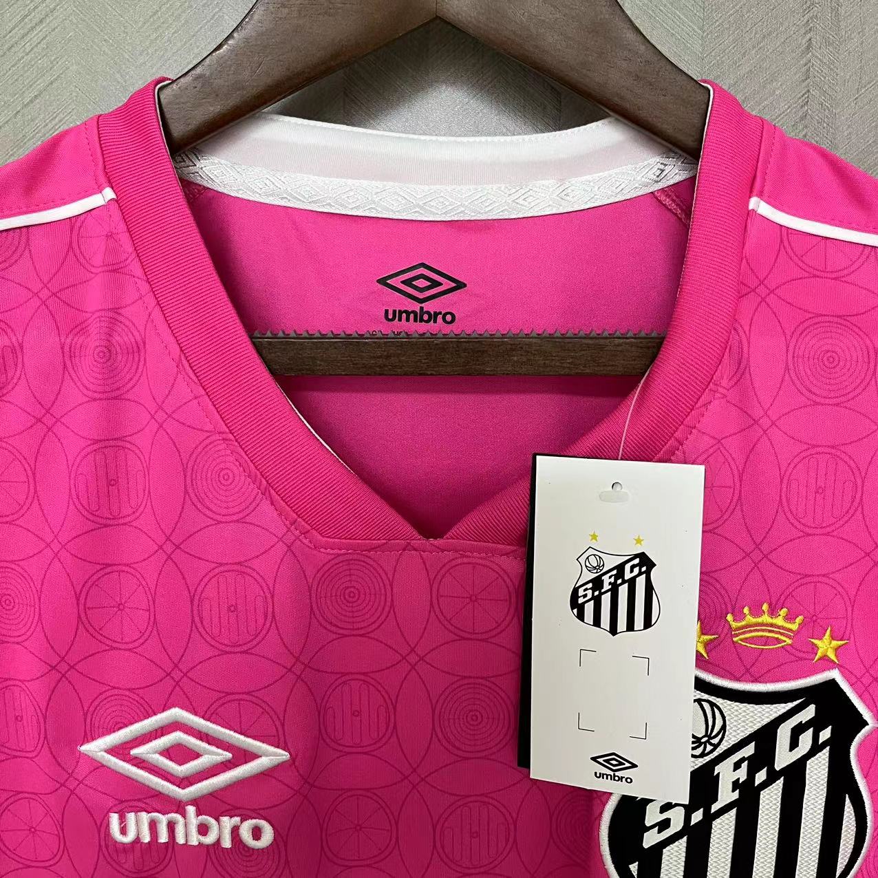 Santos rosa feminina 23/24