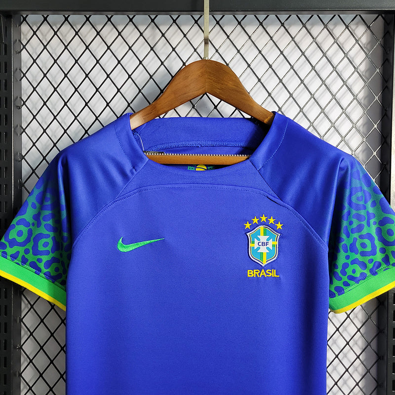 Conjunto brasil away KIDS 22/23