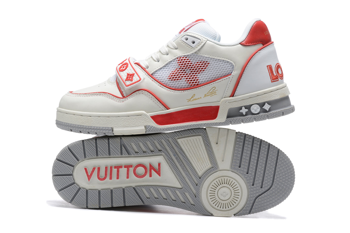 Louis Vuitton Trainer Sneaker 2 Less Red