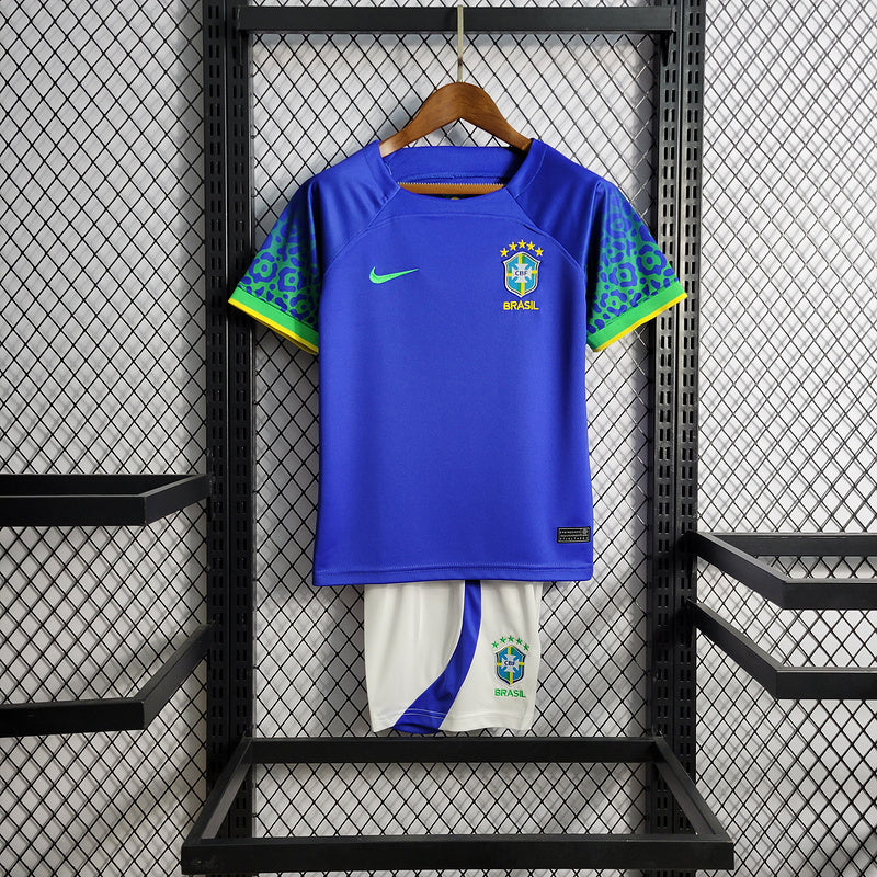 Conjunto brasil away KIDS 22/23